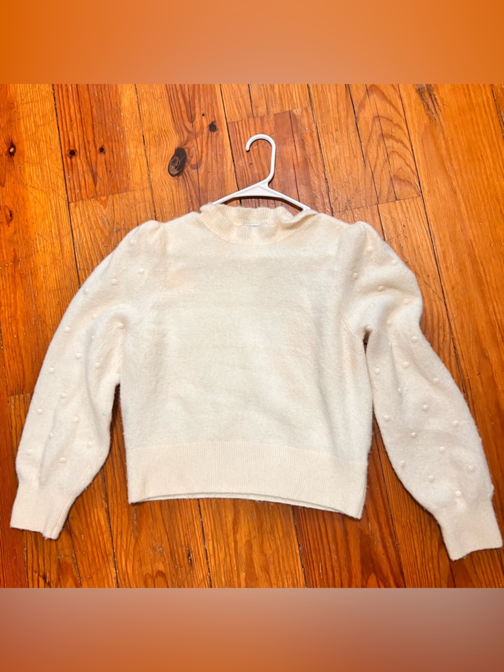 Other Stories Paris Atelier Pom Pom Sweater Cream Ivory Size M